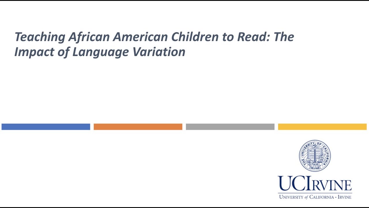 Julie Washington - Teaching African American Children to Read: The Impact of Dialectal Variation
