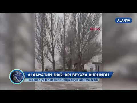 Alanya'nın dağları beyaza