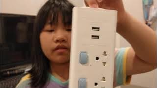 แกะกล่อง รีวิว ปลํ๊กไฟ กงหนิว 4ช่อง4สวิซ2USB 2021 Unbox GongNiu Plug Expansion