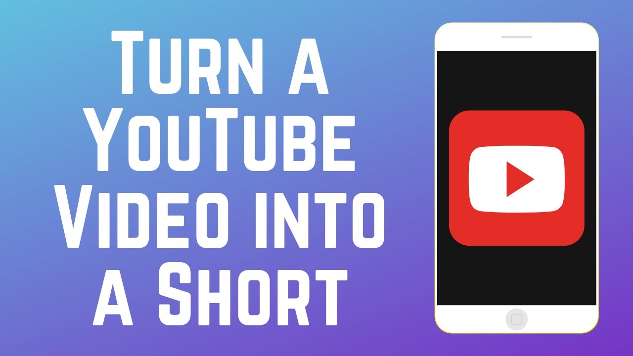 How to Turn a YouTube Video into a Short - YouTube