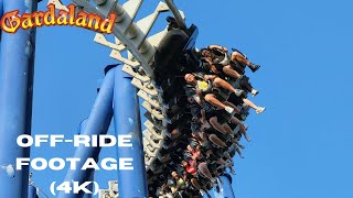 Blue Tornado off-ride footage (4K), Gardaland, Italy