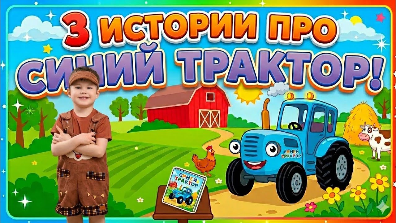 СИНИЙ ТРАКТОР: 3 истории для детей. Сказки перед сном 