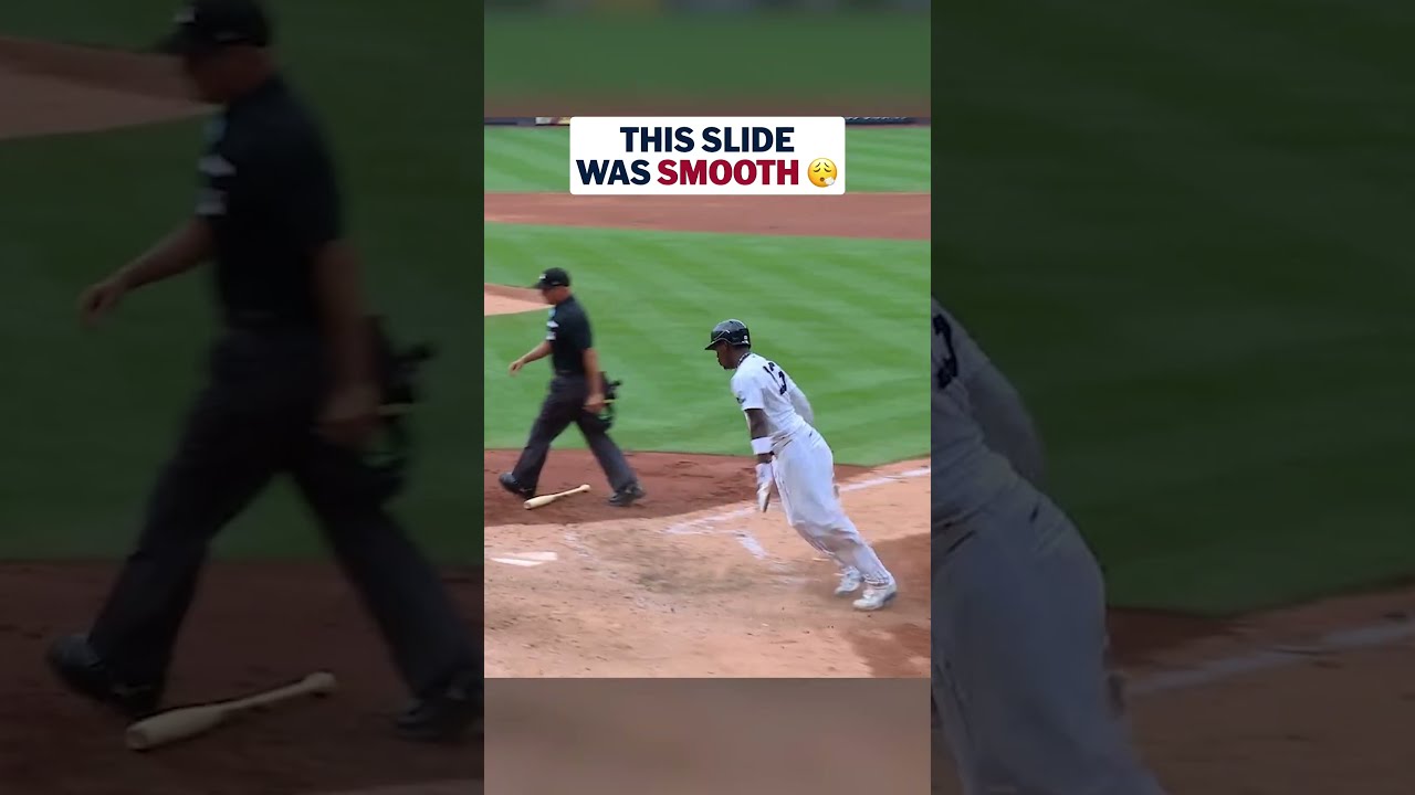 Jazz Chisholm Jr. with one of the cleanest slides you’ll see 😎