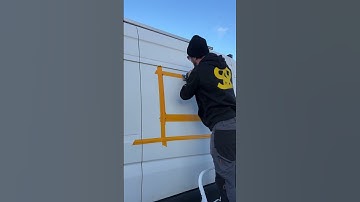 Installing A Window In Our Campervan🫣👀 #vanbuild #vanlifeuk