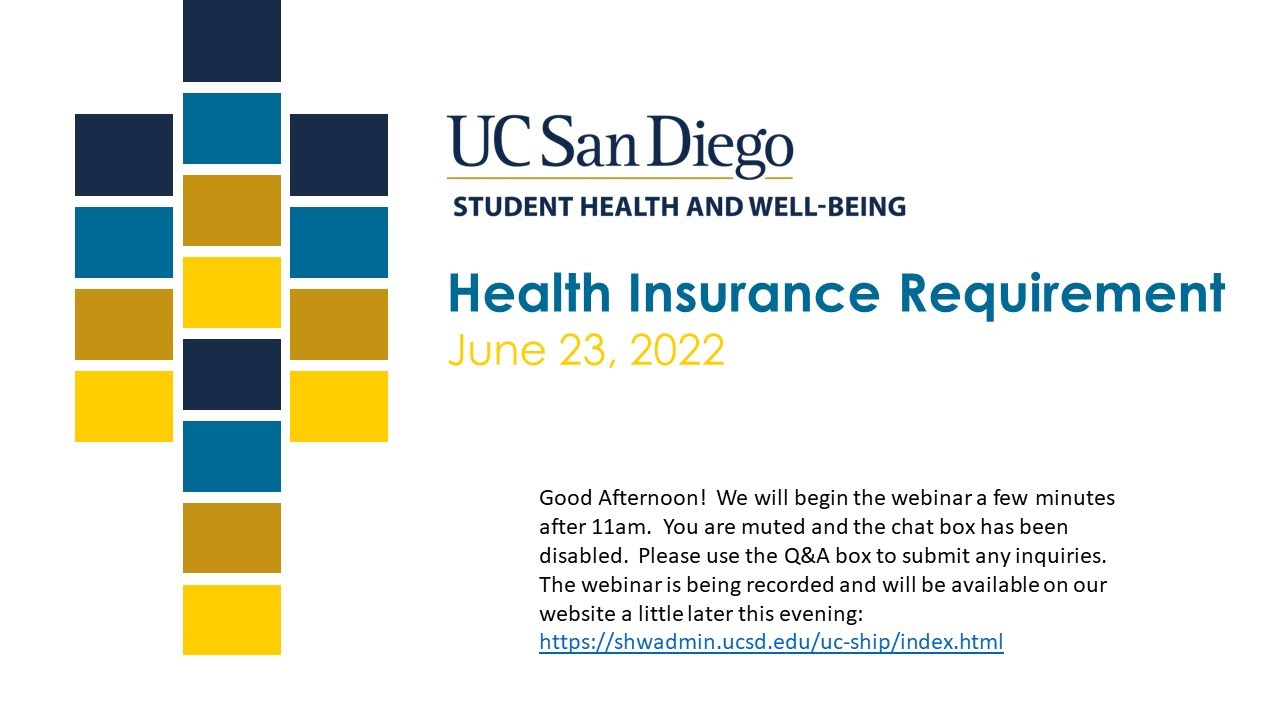 UC SHIP - Student Health Insurance Plan