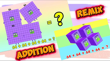 NUMBERBLOCKS 4 SAME NUMBER ADDITION COMPILATION | ADD DUPLICATE NUMBERS  LEARN TO COUNT hello george