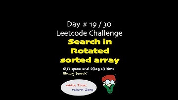 Leetcode - Search in Rotated Sorted Array Python Solution #33