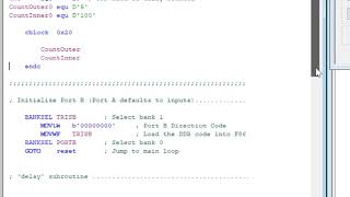 PIC16F877A Lab 02: Using Delays in Assembly Language and the Stopwatch in MPLAB IDE