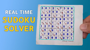 Real Time Sudoku Solver using Python and OpenCV