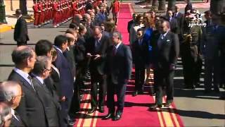 ‫حفل استقبال رسمي من الملك محمد السادس لملك الاردن بالبيضاء‬