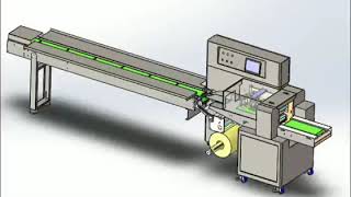 Fully automatic film pillow packaging machine || 3Dmodel design||  Labeling machine#0000001
