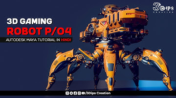 3D Robot Modeling in Maya Part 4 🧠 | Maya Tutorial for Beginners in Hindi |   @3dipscreation  #3d