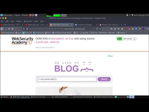 DOM XSS in document.write sink using source location.search