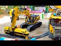 포크레인 중장비 기차 구출놀이 핫휠 자동차 장난감 트럭놀이 Rescue Train Excavator Truck