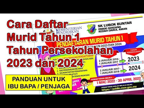 Daftar murid tahun 1 2022