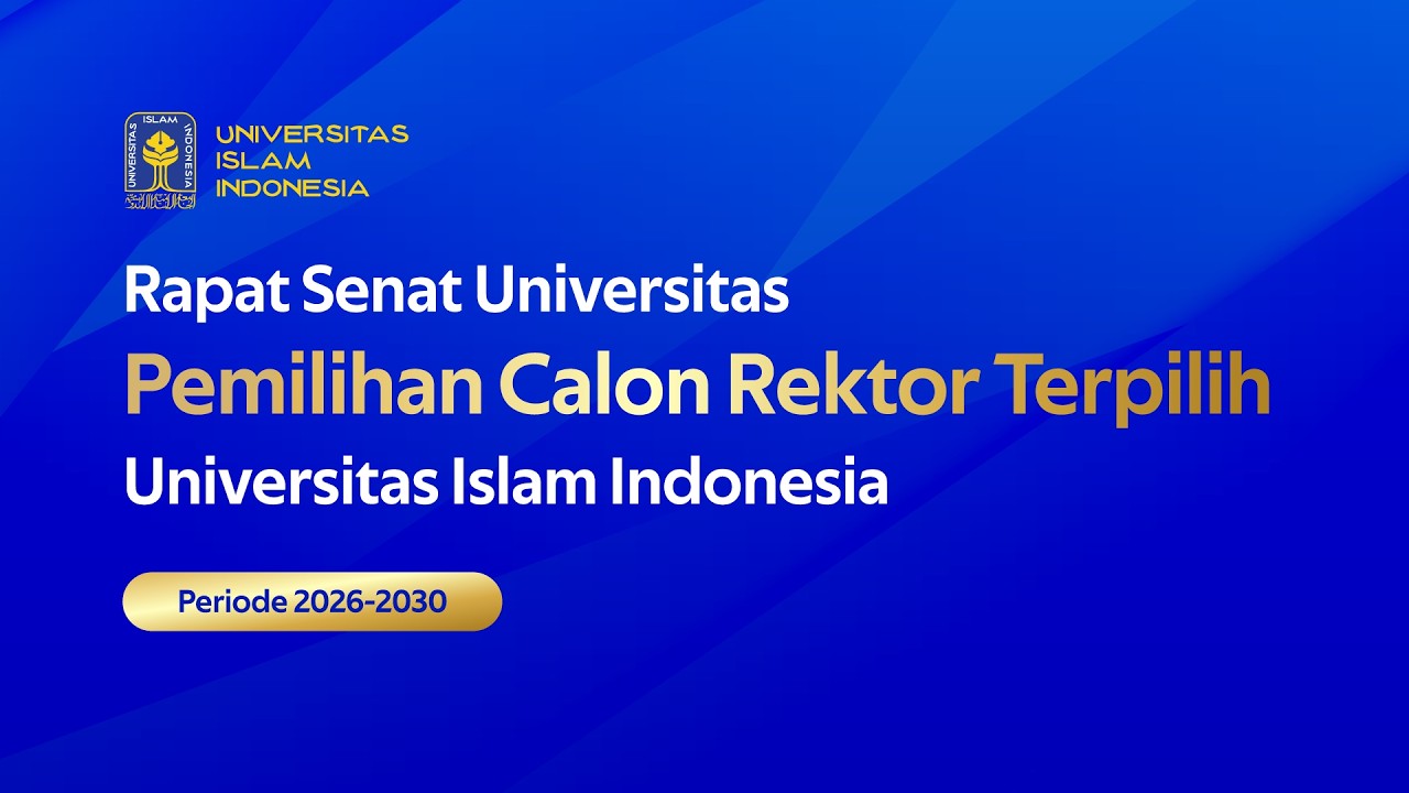 Rapat Senat Universitas Pemilihan Rektor Terpilih Universitas Islam Indonesia Periode 2026-2030