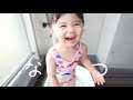 【はじめての水着】水遊びがうれしくて舞い上がるいとわちゃん