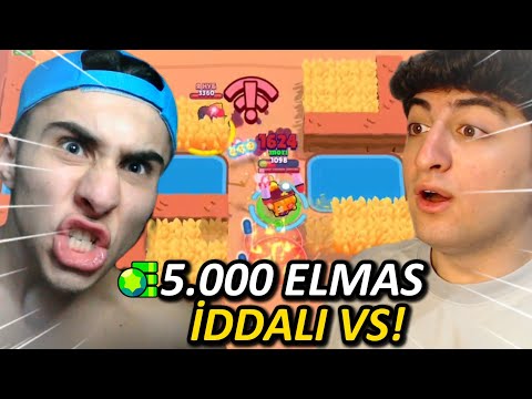 CARL İLE 5.000 ELMAS İDDALI VS ATTIK ! KAFAYI YEDİM - Brawl Stars