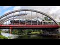 Dampflok fährt über Brücke Baumschulenweg (Dampflokfahrt Eisenbahnfest im Betriebswerk Schöneweide)