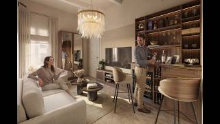 Photorealistic Living Room & Bar Render | 3ds Max + Corona Interior Visualization