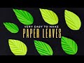 How to make very easy paper leaves  paper flower leaves  paper leaves craft easy