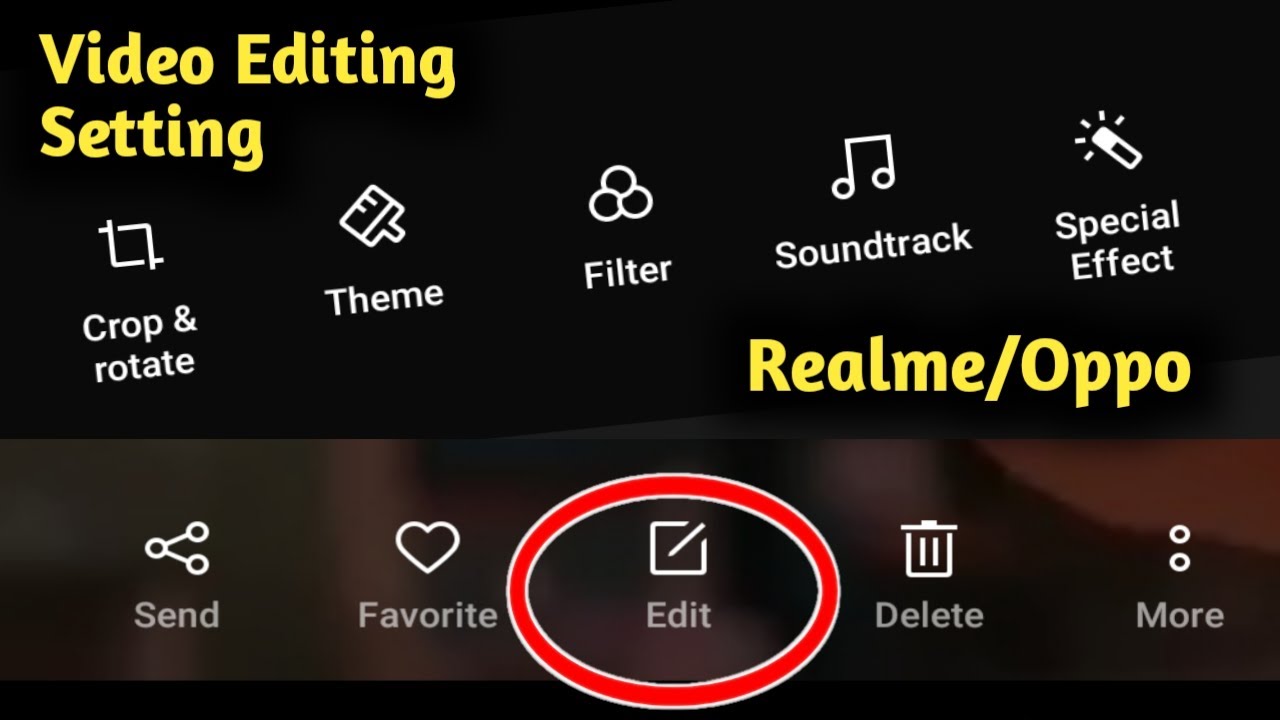 Realme/Oppo Video Editing Setting YouTube