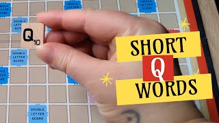ALL of the 2, 3, and 4-letter Scrabble words using the letter Q (there are 23)