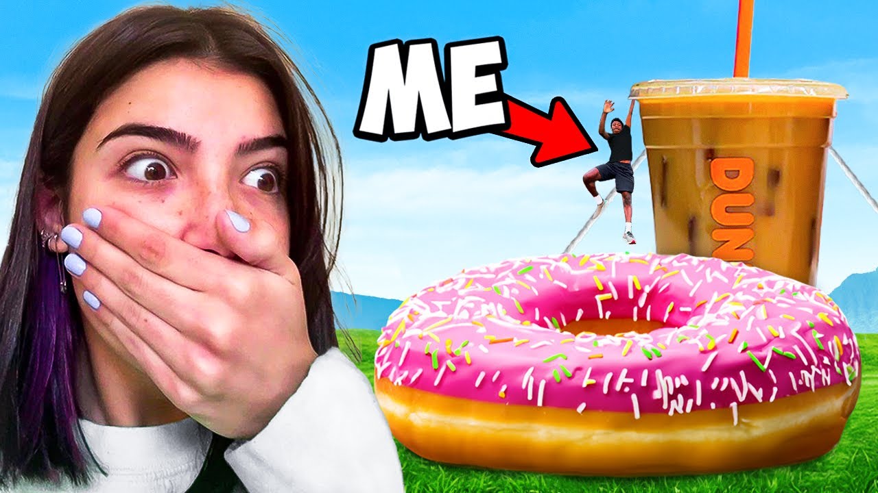 I Surprised Charli D'Amelio with a Giant Donut!