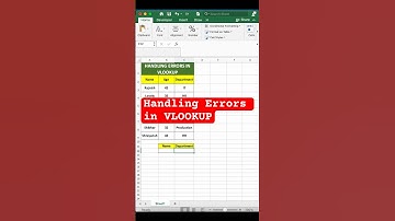 IFERROR in Excel 🔥 Handling Errors in VLOOKUP ✌️ excellent tips and tricks #shorts #excel