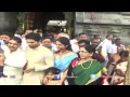 Allu Arjun visits Tirumala with his wife Sneha Reddy & son Ayaan