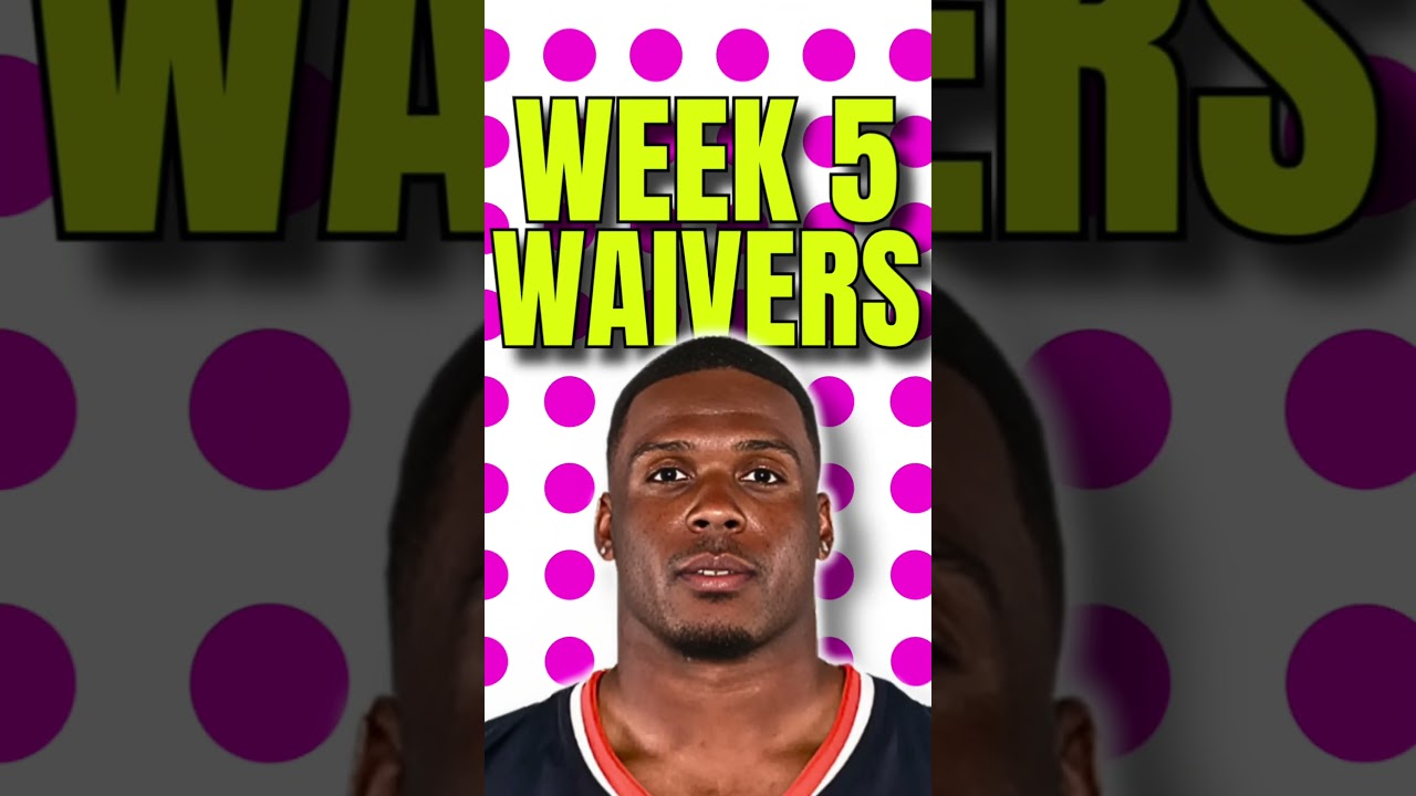 Week 5 Fantasy Football Waiver Wire Adds