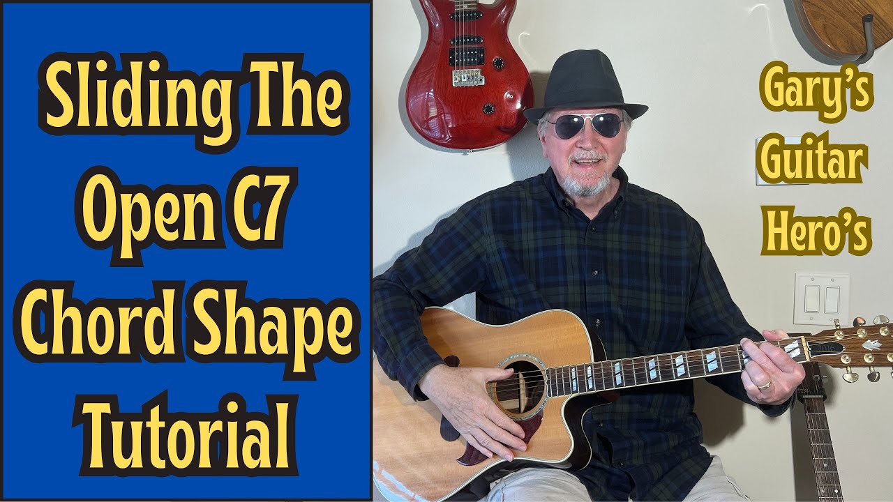 How To Slide The Open C7 Chord Shape - Easy Beginner Acoustic Guitar ...