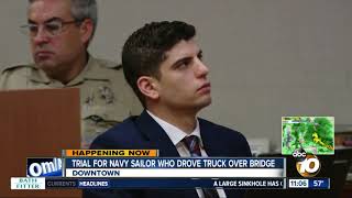 Trial for Navy sailor who drove truck over bridge