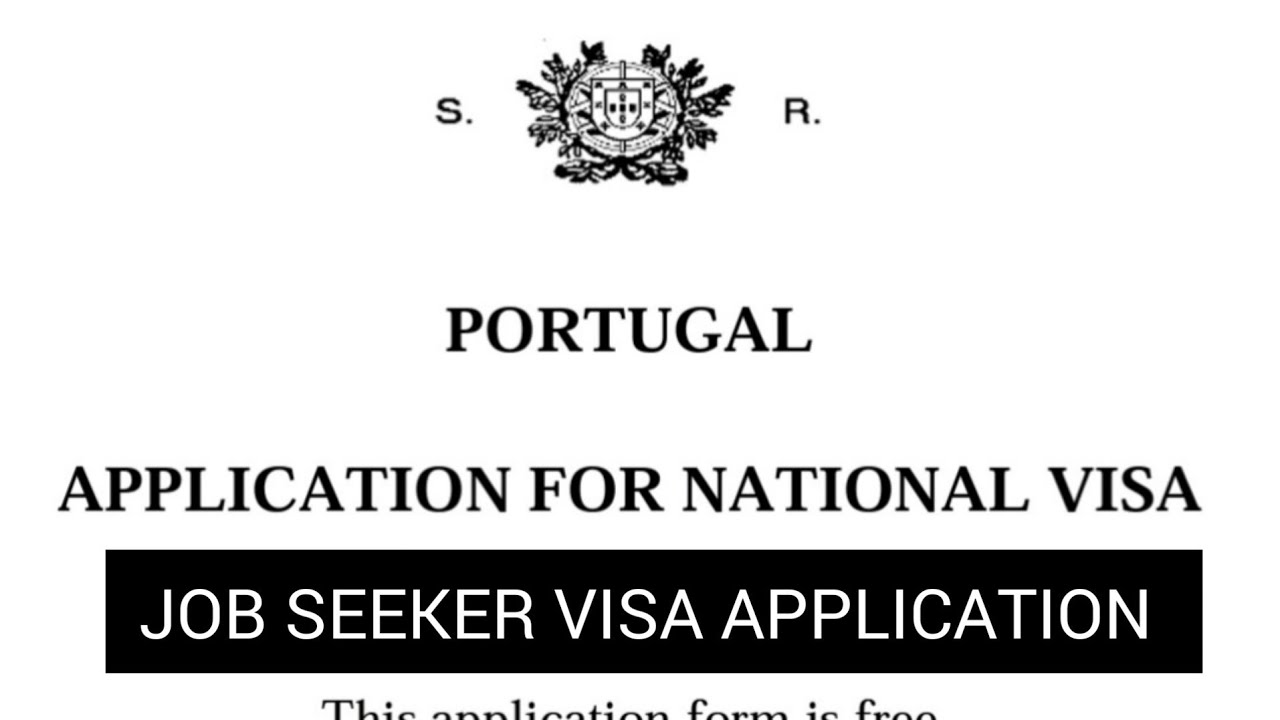 Portugal Job Seeker VisaApplication Form Filling. YouTube