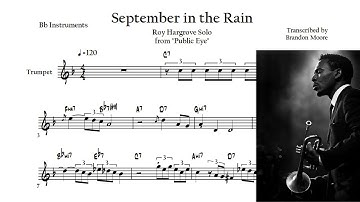 Thumbnail of Roy Hargrove Solo Transcription | "September in the Rain" | Public Eye
