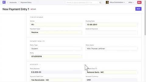 ERPNext Education   Fee and Payment