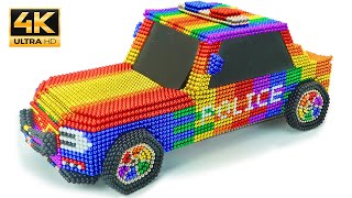 Desafío de bricolaje: cómo hacer un coche de policía con bolas magnéticas que satisfaga ASMR