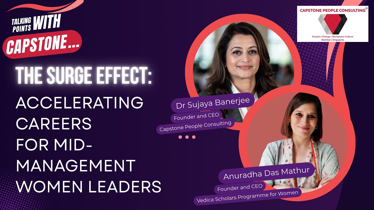 Why do so many high-potential Women Leaders slow down or plateau in Mid-Management, despite years of Experience, Capability, and Performance?

In this deeply insightful conversation, Dr Sujaya Banerjee and Anuradha Das Mathur unpack the invisible realities shaping women’s careers in their 30s and 40s, from confidence gaps and career pauses to organizational bias, identity shifts, mentorship, and the pressure to constantly “prove relevance.”

But this conversation goes beyond challenges.

It explores:
• Why Mid-Management is one of the most critical career transition points for Women
• The difference between performance, visibility, and sponsorship
• How Women can strategically reinvent themselves without “starting over”
• The role of learning, networks, and community in accelerating careers
• What organizations continue to get wrong about retaining Women talent
• Why the future of leadership needs more humane and inclusive career pathways

This is not just a discussion on Women’s Careers.
It is a conversation on Leadership, Identity, Ambition, Reinvention, and the Future of Work itself.

Featuring:
Dr Sujaya Banerjee - CEO, Capstone People Consulting
Anuradha Das Mathur - Founder & CEO, Vedica Scholars Programme for Women