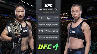 UFC 4 - Weili Zhang vs Rose Namajunas! CPU vs CPU! Legendary Difficultly!