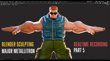 Sculpting Major Metallitron in Dragon Ball using Blender - Real time Recording - Part 5 (Final Part)