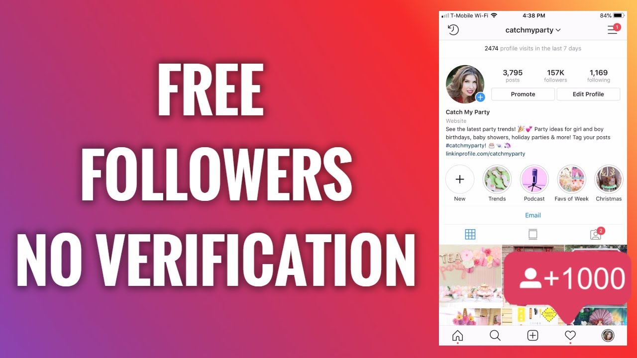 How To Get Free Instagram Followers No Verification YouTube