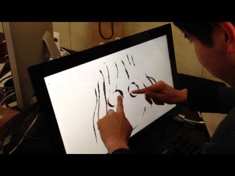 マルチタッチ実験 (openFrameworks + touchbase)