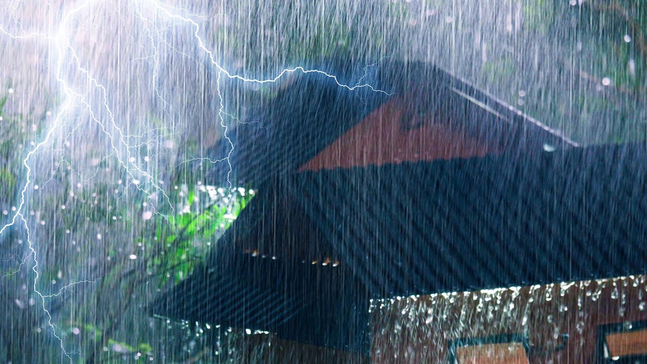 Duerme En 3 Minutos Con Sonidos De Lluvia Fuerte Y Truenos - Sonidos De ...