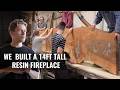 Installing A $25k Resin + Wood Fireplace