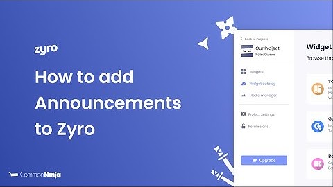 How to add Announcements to Zyro