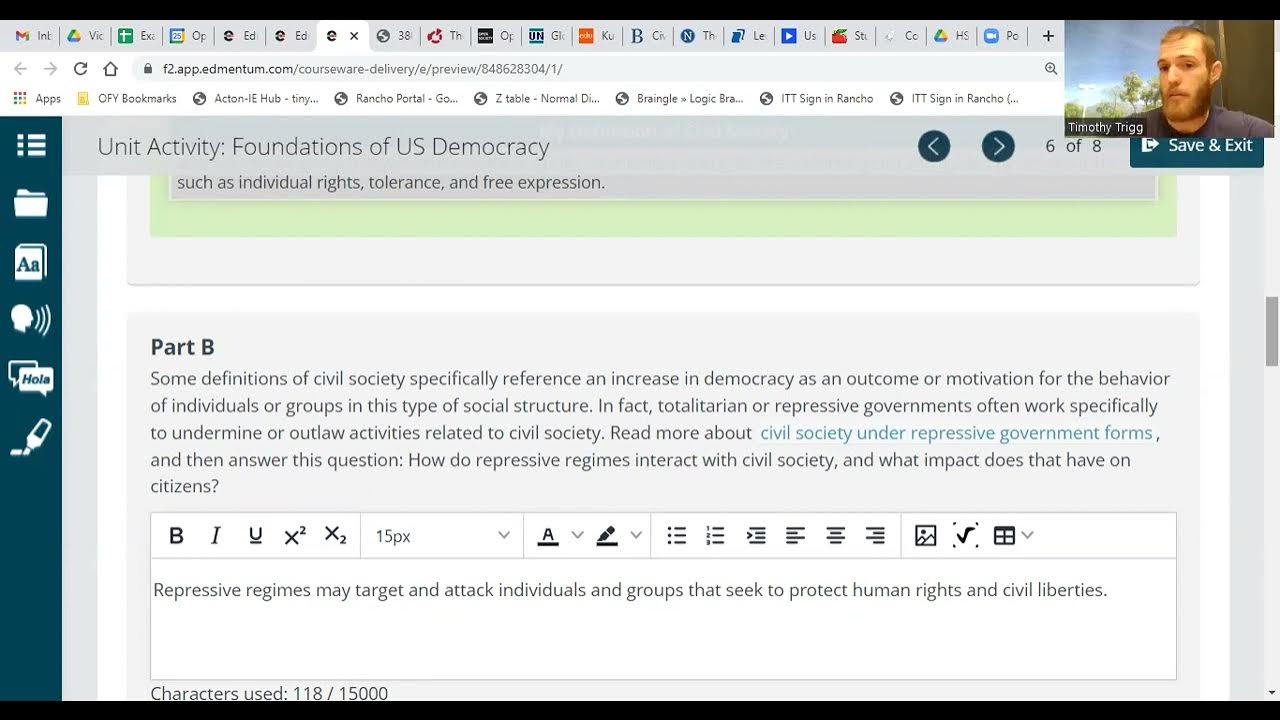 Edmentum Government Unit1 Activity - YouTube