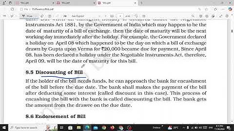 Bill of exchange part 1