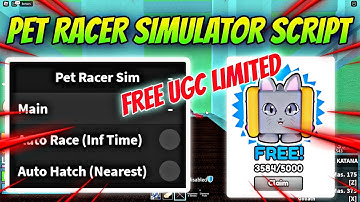 [FREE LIMITED] Pet Racer Simulator Script | Inf Race | Hatch