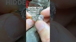 Diamond Setting Tutorial - 3ct Oval Hidden Halo Engagement Ring