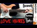 How to play love hurts   nazareth  guitar lesson   guitabs n172